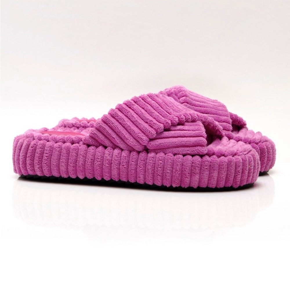 Free People Two Days In Ibiza Terry Slides Orchid 6 - Picture 15 of 16